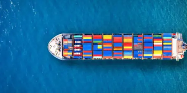 Foto Van Vrachtschip Ter Illustratie Van Supply Chain